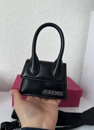 Сумка жакмюс мінішкіра jacquemus black1 фото