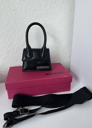 Сумка жакмюс мінішкіра jacquemus black2 фото