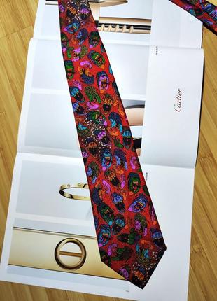 Frey collection 🫣шелковый галстук с оригинальным принтом4 фото