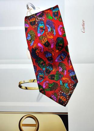 Frey collection 🫣шелковый галстук с оригинальным принтом