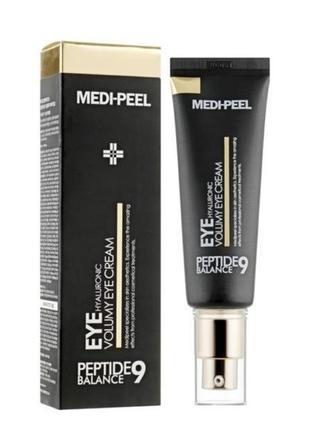 Омолаживающий крем для век с пептидами medi peel peptide 9 hyaluronic volumy eye cream глаз2 фото