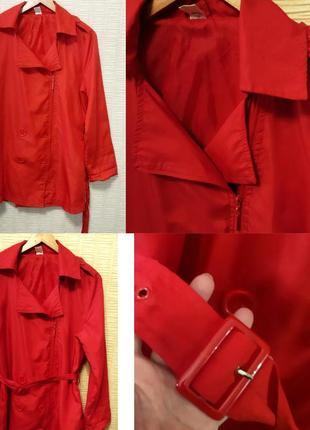 ❤️ французький бренд червоний легкий тренч жакет піджак косуха дуже легкий!