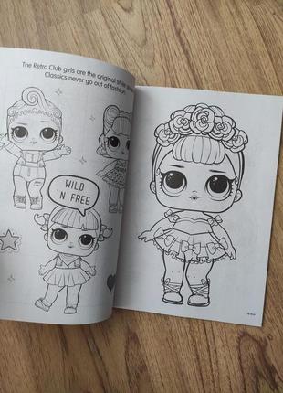 Дитяча розмальовка activity book лялька лол lol disney usa2 фото