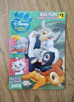 Детская раскраска activity book животного зайка,оллень disney Ausa