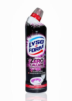 Гель для мытья унитаза lysoform против камня e zero calcare disincrostante, 750 мл