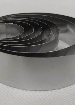Набор колец для выпечки тартов нержавеющая сталь d 4 см, 5 см, 6 см, 7 см, 8 см, 10 см, 12 см, в - 3 см