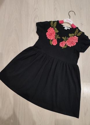 Красивое платье с цветами, primark, р. 122/128