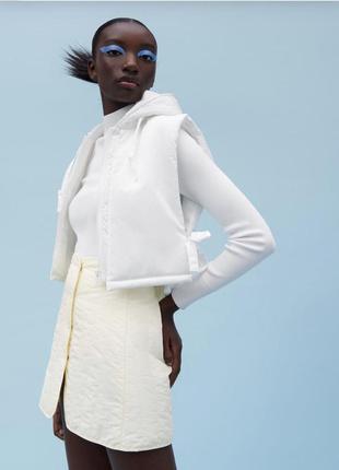 Стегана мини-юбка zara