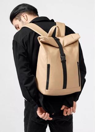 Чоловічий рюкзак sambag rolltop one бежевий1 фото