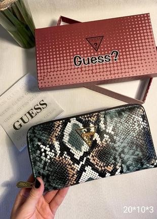 Кошелек комплект женский из экокожи + коробка набор, кошелек стиля гесс guess, кошелек женский с коробкой, кошелек туречня