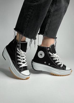 Кросівки converse run star hike high top black