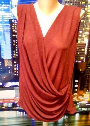 Красива каскадна блуза на запах