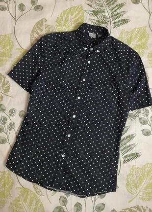 Распродажа!!! фирменная шикарная рубашка в горох asos