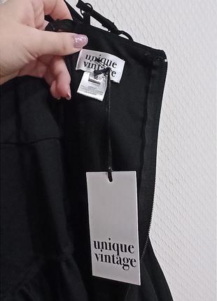 Коктейльное черное платье unique vintage, на выпускной5 фото