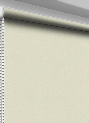 Тканеві ролети oasis блекаут срібло – колір ваниль  (ширина 40 см , висота 170 см)1 фото
