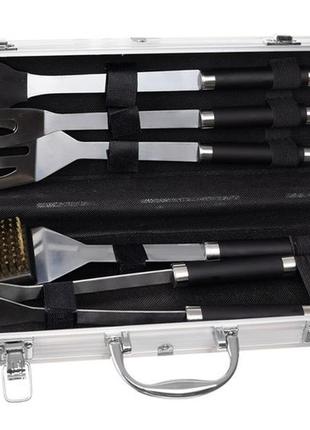 Набор инструментов для барбекю и гриля - набор из 5 аксессуаров + чемодан kaminer польша5 фото