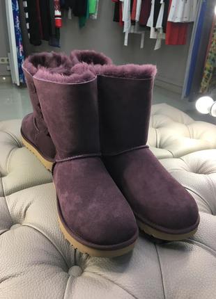 Бордовые сапоги "bailey bow ii" ugg