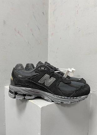 Стильні кросівки new balance 2002r dark black чорні