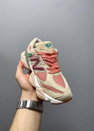 Красивейшие женские кроссовки new balance 9060 inside voices penny cookie pink бежевые с розовым2 фото