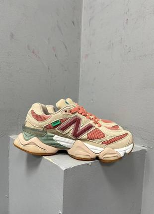 Красивейшие женские кроссовки new balance 9060 inside voices penny cookie pink бежевые с розовым8 фото