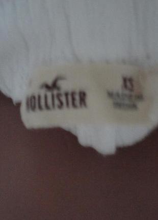 Біла блуза відкриті плечі hollister р. xs (ог 70-90)3 фото