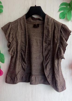 Коричневе болеро накидка стильне ніжне