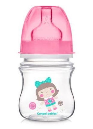 Пляшка для годування canpol babies антиколькова easystart newborn baby із широким.відверт. 120 мл