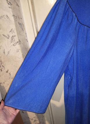 Красивое,длинное-в пол,домашнее платье-халат с широкими рукавами и карманами,большого размера7 фото
