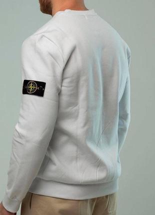 Свитшот stone island білий та чорний