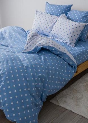 Комплект постельного белья "happy sleep"полуторный (light blue dots 50*70)