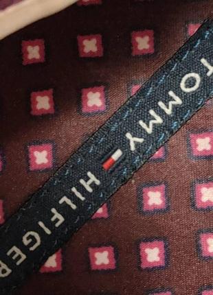 Дерби туфли замшевые Established tommy hilfiger бордовые кожаные 10м3 фото