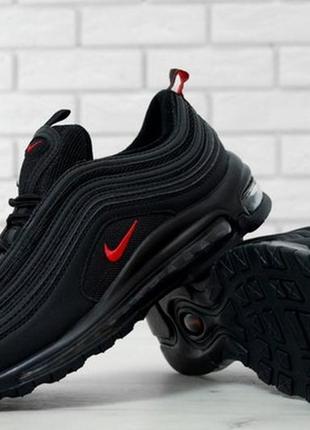 Женские демисезонные кроссовки найк nike air max 97 black. кроссовки жеncкие чёрные найк 971 фото