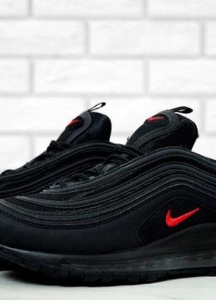 Женские демисезонные кроссовки найк nike air max 97 black. кроссовки жеncкие чёрные найк 973 фото