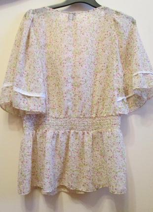 Распродажа красивая легкая блуза george цветочки кружево размер 12-142 фото