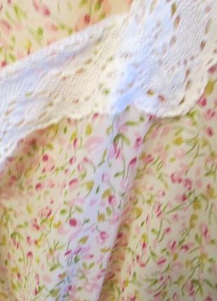 Распродажа красивая легкая блуза george цветочки кружево размер 12-143 фото