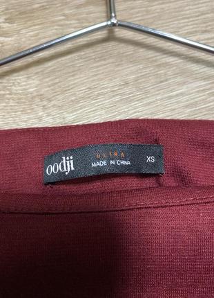 Красивое женское бордовое платье oodji, платье короткое4 фото