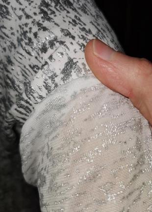 Блуза с серебристым напылением пятна из вискозы трикотажная лонгслив джемпер оверсайз туника postcard4 фото