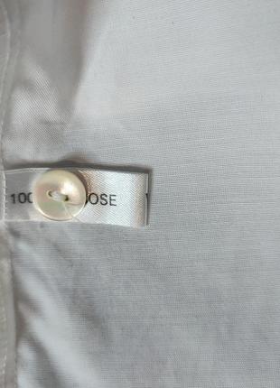 Рубашка, блуза белая с кружевом, вискоза7 фото