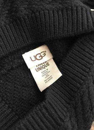 Черная шерстяная  шапка ugg2 фото