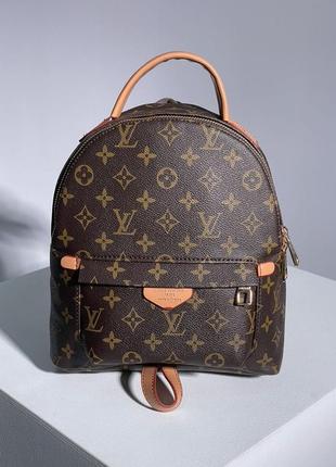 Сумка рюкзак у стилі louis vuitton palm springs backpack brown camel2 фото