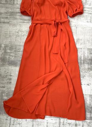 Вискозное миди платье new look zara с разрезом на ножке 100 % вискоза5 фото