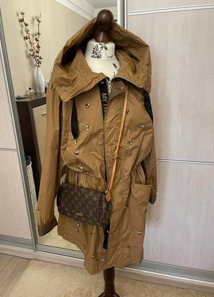 Новый с бирками плащ, парка twin-set с бирками, бежевый хаки дождевик