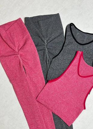 Спортивні фітнес костюми в рубчик3 фото