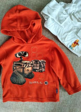 Wall-e - флиска с диснеевским героем + коттоновый реглан