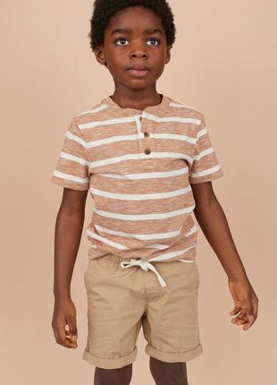Котоновые шорты мальчику, беж 6/7 лет от h&m1 фото