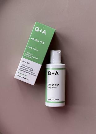 Тонер для обличчя q+a green tea daily toner