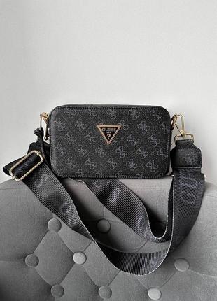 Женская сумка crossbody black grey