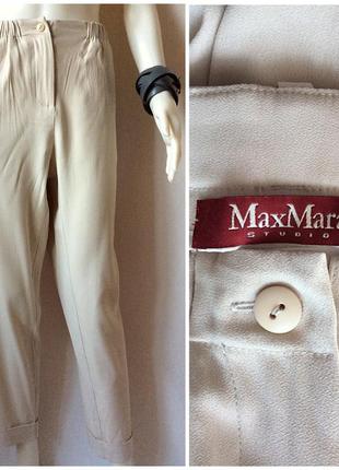 Max mara studio стильные светлые бежевые брюки