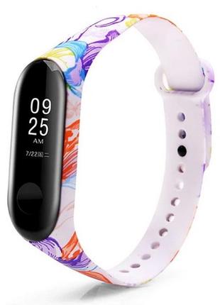 Ремешок xiaomi mi band 2 ми бенд 3 mi band 4 цветы