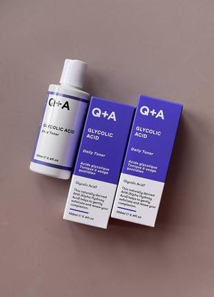 Тонер з гліколієвою кислотою q+a glycolic acid daily toner1 фото